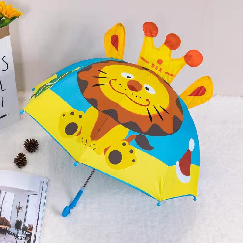 3-D Lion with Crown Umbrella