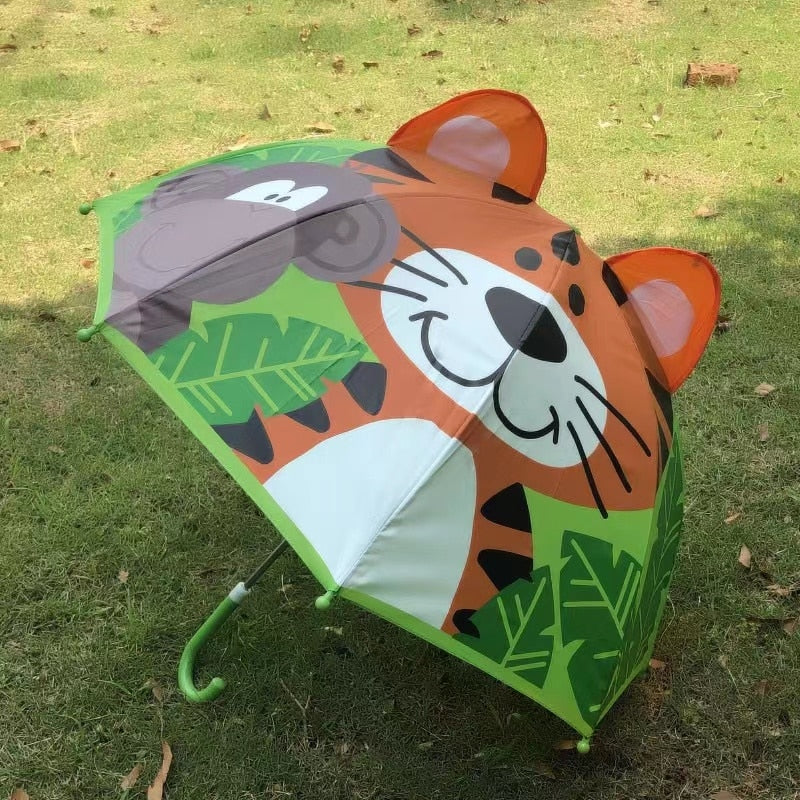 3-D Tiger and Monkey Umbrella